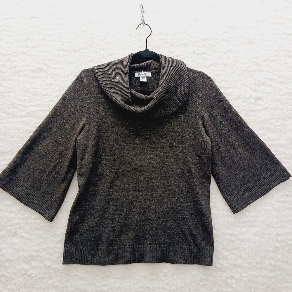 Sweater Pullover Brown Cowl Neckline Cottagecore Fairy Y2K Chic Tweed Size PM